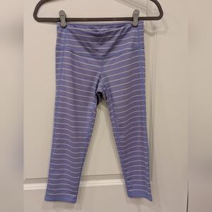 Athleta Striped Chaturanga Capri Legging